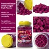 9.5oz Freeze Dried Dragon Fruit Cubes, Crispy & Light Red