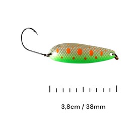 SEABUZZ Mini Bass & Trout Spoon Blaze 3.5 g 38 mm Trout Bait & Bass Bait with Fishing Hook - Blinker Trout & Predator Fishing Bait - Sports Fishing Bait - Artificial Bait - Wobbler - Fishing