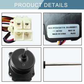 EAU65058511 Refrigerator Condenser Fan Motor Assembly Replacement for LG Freezer Refrigerator Evapoartor Fan Motor
