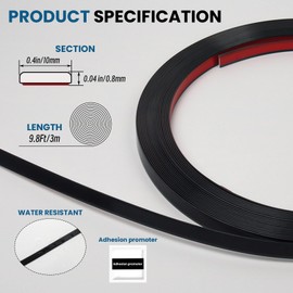 9.8 Ft Peel and Stick Trim Flexible Wall Molding Trim Self Adhesive Waterproof Molding Trim for Wall Tile Edges Kitchen Backsplash Floor Mirrior Frame Decor