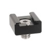 CAMVATE 3/8"-16 Cold Shoe Mount Adapter with Positioning Pins Compatible
