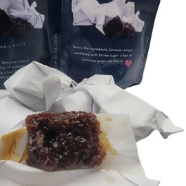 Ol' Time Jamaican Busta-2Pack-Coconut Ginger Molasses Candy, 2.7oz-Jamaican Snack- Jumbo Pieces, Real Jamaican Busta