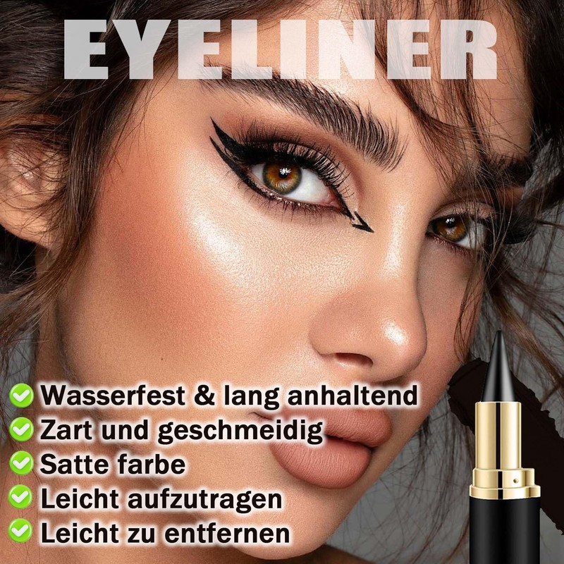 Eyeliner Waterproof, Matte Eye Pen, Black, Quick Drying Cream Eyeliner,