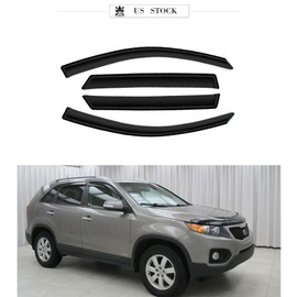 Outside Mount Window Visors Vents Sun Rain Guards Wind Defectors Compatible with 2011-2015 Kia Sorento