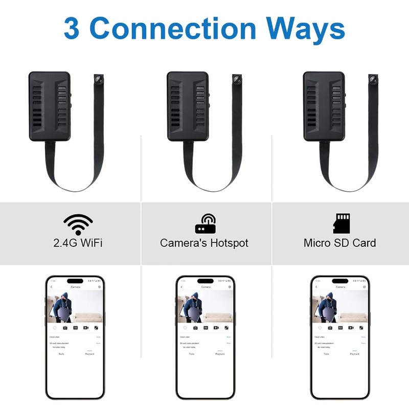 XNJ Mini WiFi Camera 1080P Indoor Surveillance Camera Motion Detection