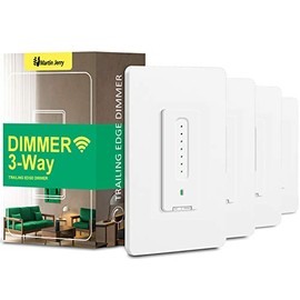 3 Way Smart Dimmer Switch 4 Pack, by Martin Jerry | Touch Trailing Edge Dimmer, SmartLife App, Compatible with Alexa as WiFi Light Switch Dimmer, Works with Google Home