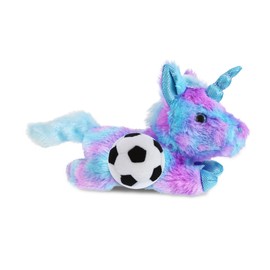 DolliBu Friday Blue Unicorn Stuffed Animal with Soccer Ball Plush - Soft Huggable Unicorn, Adorable Playtime Plush Toy, Cute Fantasy Gift, Super Soft Plush Doll Animal Toy for Kids, Adults - 10.5 Inch