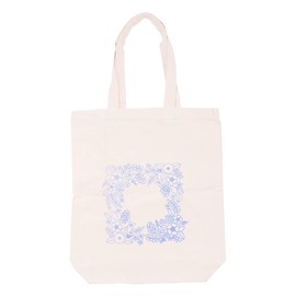 Namvo Embroidery Kit Canvas Tote Bags with Floral Patterns, Bamboo Embroidery Hoops, Colour Findings, Needles, DIY Cross Stitch Kits for Beginners, White