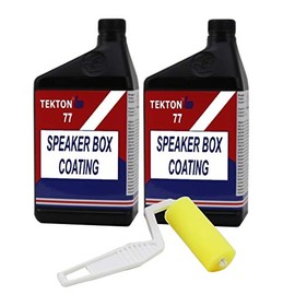 Speaker Cabinet Paint; Speaker Box Coating for Road Cases, Speaker Grills, Paint for Speaker Box Roll-On Water Based Formula (2 Quarts +1 Roller) White