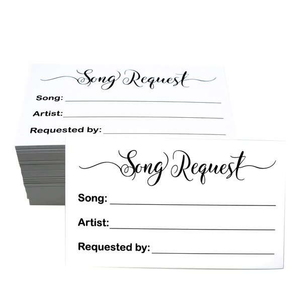RXBC2011 100 Song Request Cards, Play Song at Wedding Reception,