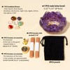 Amethyst Resin Crystal Lotus Incense Burner with Removable Ash Collector