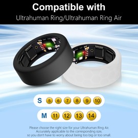 Polyjoy 6 Pack Rings Cover Compatible with Ultrahuman Ring Air/Oura Ring Gen 4/Gen 3, Upgraded Anti-Slip Texture, Anti-Scratch Elastic Silicone Protector Case Accessories for Men Women Working Out Gym