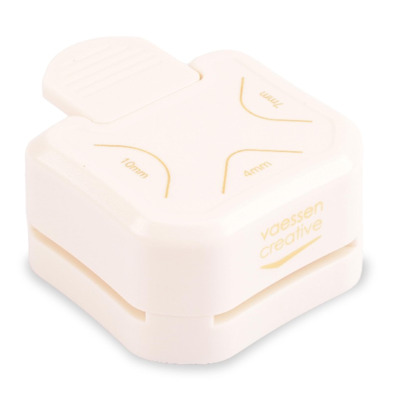 Vaessen Creative 3-in-1 Corner Punch 4-7-10 mm, Cream