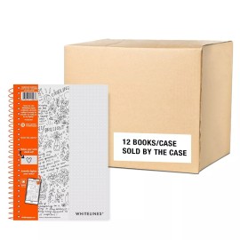 ROARING SPRING Whitelines Spiral Wire Bound Dot Grid Ruled Journal Notebook, Premium 20# Gra...