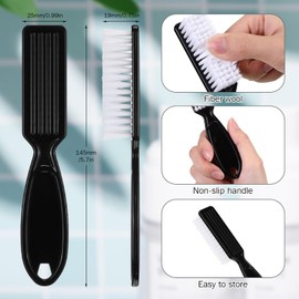 Patelai 30 Pcs Nail Scrubber Brushes Bulk Handle Grip Manicure Brushes for Cleaning Fingernails Pedicure Cleaning Brush for Toes and Fingernail Cleaning(Black)