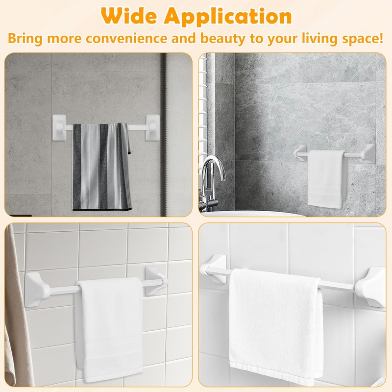 showingo 2 Pack Porcelain Towel Bar Rod Rack Post Holder