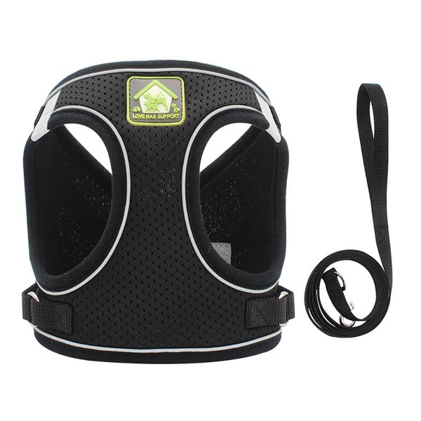 Reflective Dog Harness for Medium-Small Dogs Breathable Mesh Adjustable Vest/Walk-in