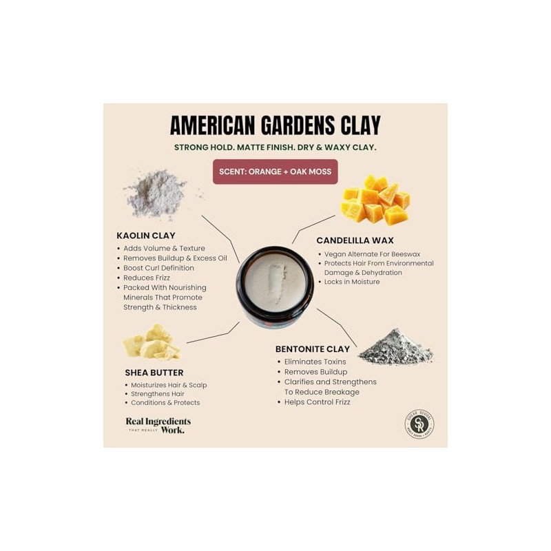 Shear Revival American Gardens Styling Clay | Strong Hold |