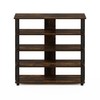 Furinno Turn-N-Tube 5 Tier Wide Shoe Rack, Amber Pine/Black