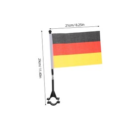 Yardwe Yardwe 3St Fahrradfahne deutschland flagge deutsche flagge Fahrradlenkerflagge Fahrradflaggenhalter Flaggendekoration Fahrradanh?nger-Flagge Kinderwagen Flagge Golfwagen-Flagge Plastik