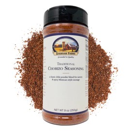 Shawhan Farms Traditional Chorizo Seasoning - Non-GMO - Naturally Gluten Free - Great for Mild Sausage Seasoning - 9 Ounce Bottle