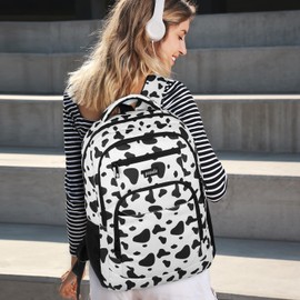 Paude Backpack School,Milk Backpack Laptop,Bookbag for Teens 15.6 Inch College Backpack for University Business Work Travel