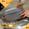 Stylish Men’s Toiletry Bag – PU Leather Base & Canvas