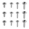 200PCS Self-Tapping Screws,304 Stainless Steel Round Head Tapping Screws,Full Threaded