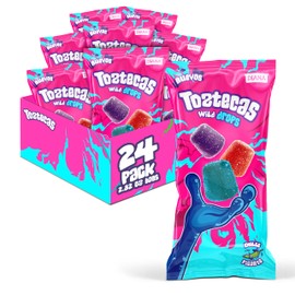Toztecas Wild Drops, Chewy Gummies, Spicy Fruit Flavored Candy, 2.8 Oz (Pack of 24)