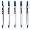 5 x Blue Quink Rollerball Pen Refills Medium - Parker