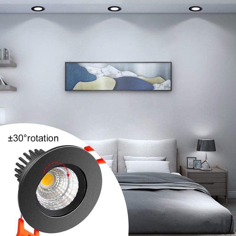 inShareplus 2 Inch LED Downlight, 3W Recessed Lighting 220LM COB