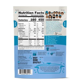 A Dozen Cousins Rice Cooked in Bone Broth Microwaveable Rice Packets | 7g Protein | Contains Collagen (Sea Salt, 6 Pack)