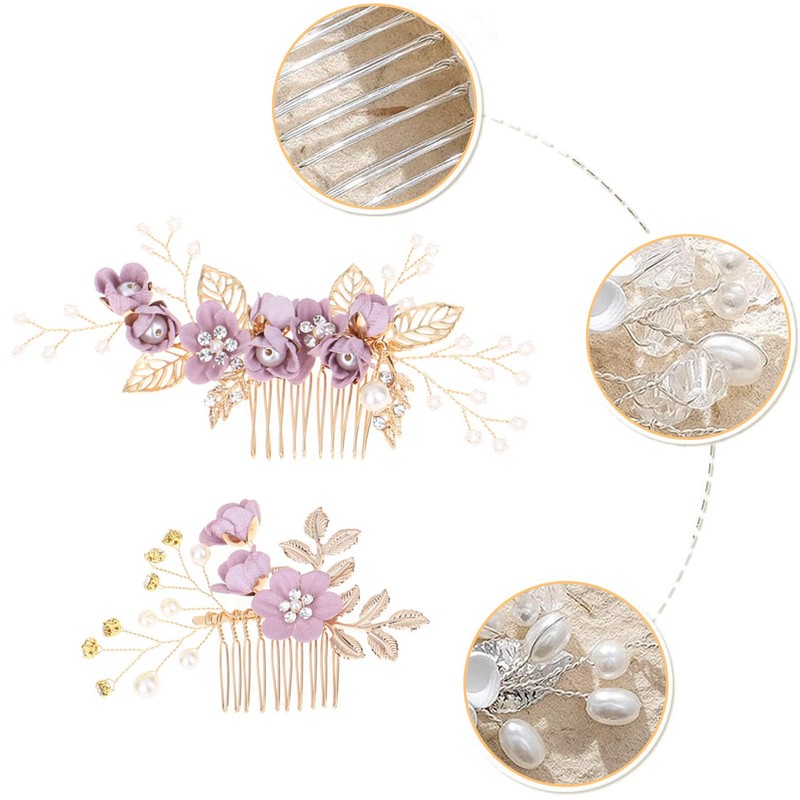 Anfiodas Hair Ornament, Hair Accessories, 4-Piece Set, Kimono, Pearl, Kimono,