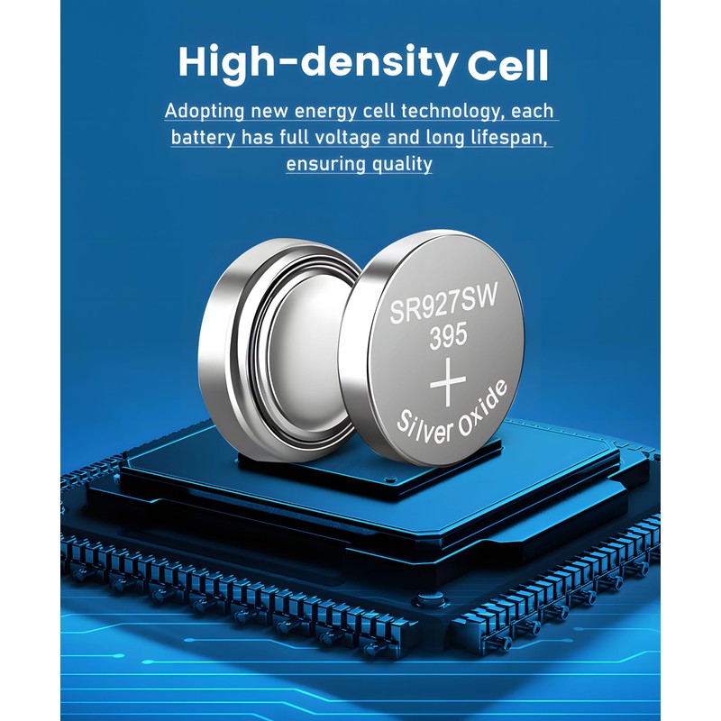 YKM 395 Watch Battery SR927SW 395/399 LR927 AG7 Silver Oxide