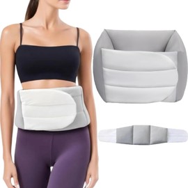 Lumbar Support Pillow for Office Chair & Sleeping, Wrap Around Lower Back Pillow with Breathable Ice Silk Cotton, Provides Comfortable Lower Back Support for Side/Back/Stomach Sleepers