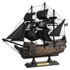 SAILINGSTORY Wooden Pirate Ship Model Black Pearl Sailing Ship Decor