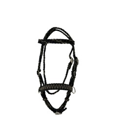pony bridle and side pull hackamore black and camo