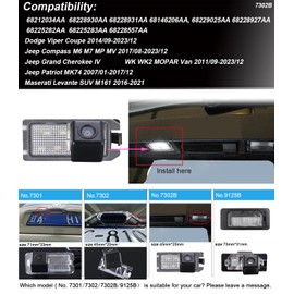 Car Reverse Camera Night Vision Waterproof for Dodge Viper Coupe Jeep Compass M6 M7 MP MV Grand Cherokee IVWK WK2 Van Patriot MK74 Levante SUV