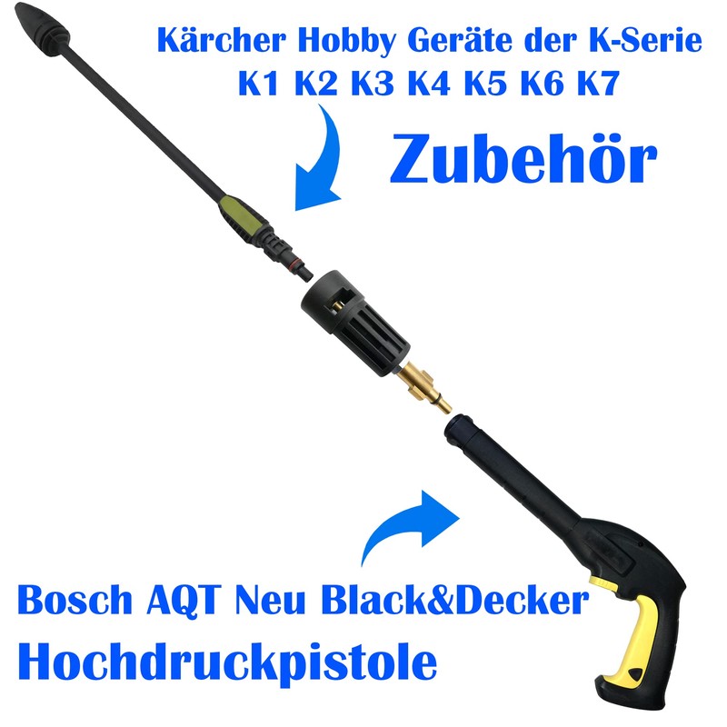 Bayonet Adaptor for Using Kärcher Accessories on Black & Decker