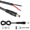Jienk 2Pcs 1FT 14AWG 15A 12V DC Power Pigtails Cable,