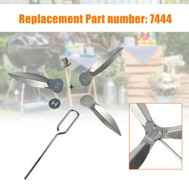 YWNYT 2 Set 22-1/2 Inch One-Touch Cleaning System Kit 57 cm Compatible with Weber Grill Parts, 7444 Weber Kettle Barbecues Replacement Parts