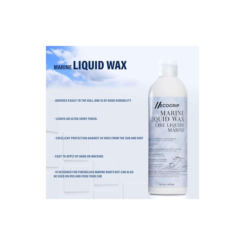 ecogrip premium quality marine and RV wax 473 ml bottle