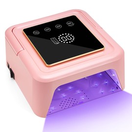 Madenia UV Lampe für Gelnägel, 108W Wiederaufladbare UV LED Lampe Nägel, Professionelle Nagellampe mit 4 Timer, LCD Display, Auto Sensor für Zuhause & Schönheitssalon, Rosa