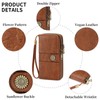 SENDEFN Wallet for Women Leather Double Zipper RFID Blocking Card