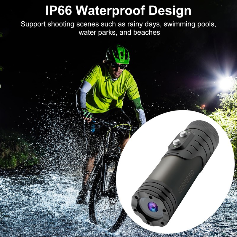OBEST Motorcycle Recorder Outdoor Waterproof Riding with WiFi Anti-Shake Sports