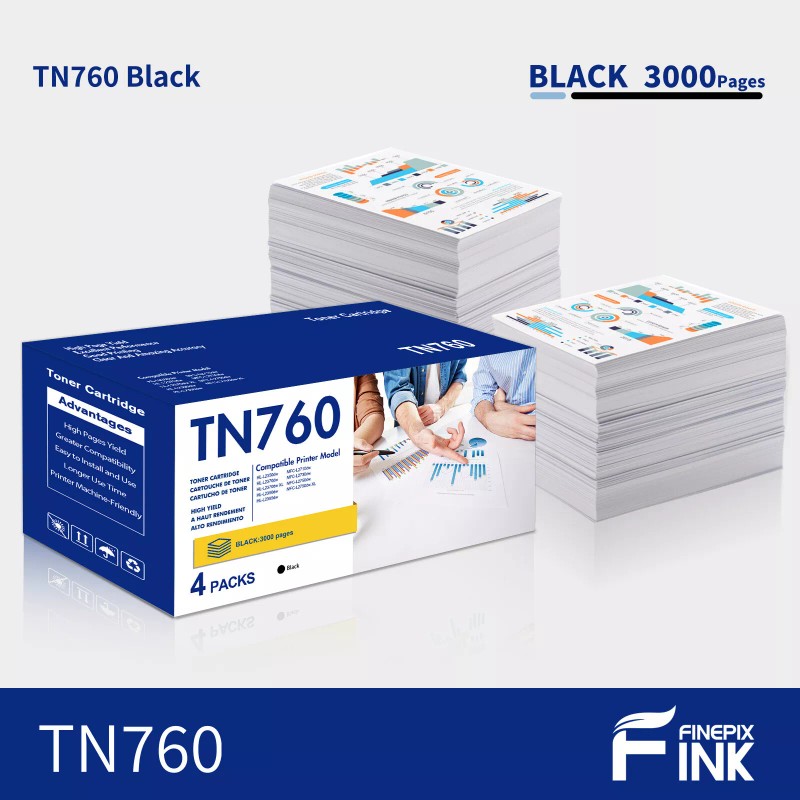 For Brother 2PK TN760 Fits For Brother TN-730 Toner MFC-L2717DW