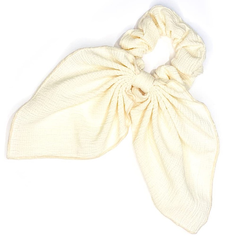 Scunci Crochet Bow Scrunchie (54046WC), White