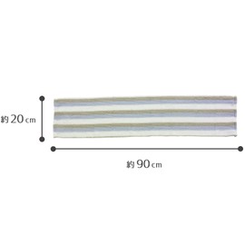 OHE Body Towel, Blue, Gray, Approx. Width 7.9 x Length 35.4 inches (20 x 90 cm), Pastel Sucre, Body Wash Towel, Made in Japan