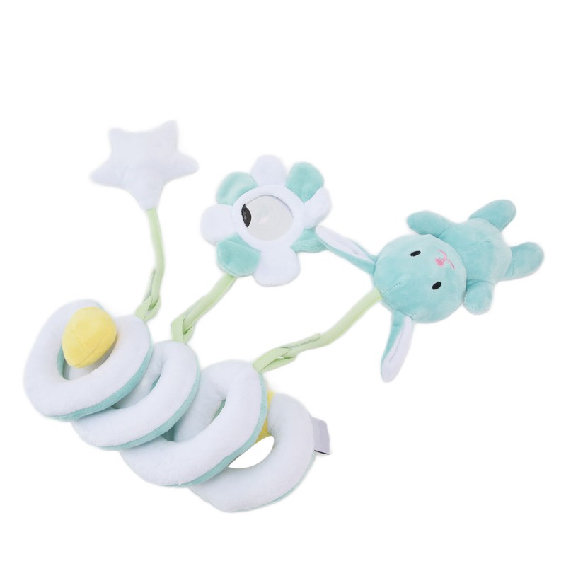 Baby Plush Animal Stroller Toys Spiral Activity Hanging Toys Ringing