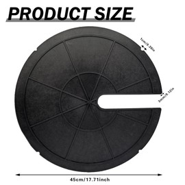 Sump Basin Cover 18 in. OD Plastic Submersible Sump Pump Cover Black Septic Tank Lid, Heavy Duty Protection for Outdoor Water wells, Sump Bucket, Water Sump Pump
